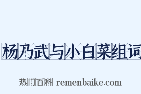 杨乃武与小白菜组词是什么意思的图片